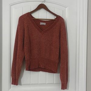 Urban Outfitters Pink Knit V Neck Sweater